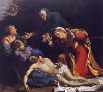  christ painting - Lamentation of Christ religious Annibale Carracci